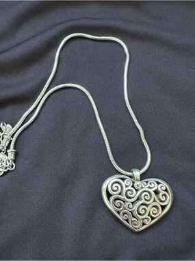 Brighton Diva heart filigree Pendant Necklace